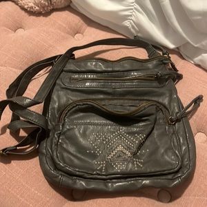 Grey crossbody purse